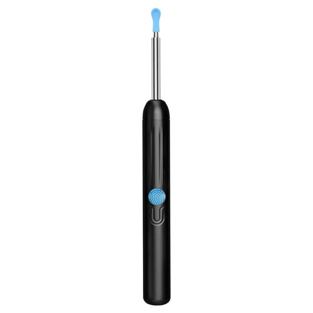 LED Wireless Ear Wax Removal Pick Camera Otoscope Visual Kit with HD Endoscope, 22x Magnification, 55-Degree Wide Angle View, Ear Spoon Set, Black