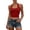 Red, variant on Women's Halter Backless Cami Top with Padded Cups Twisted Back Slim Fit Casual Summer Tank, 1 Piece, One Size