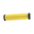 thumbnail image 4 of Puños de manillar de goma con mecanismo de bloqueo de aleación de aluminio para MTB, BMX, Enrejado amarillo, 4 of 8