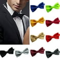 thumbnail image 3 of Songbirdth Bowtie,Bow Tie Solid Color Wear Easily Polyester Adjustable Bow Tie Pre Tied for Formal Occasions, 3 of 6