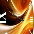 thumbnail image 3 of Designart "Warm Fractal Design in Orange IV" Fractals Oversized Wall Clock, 3 of 5