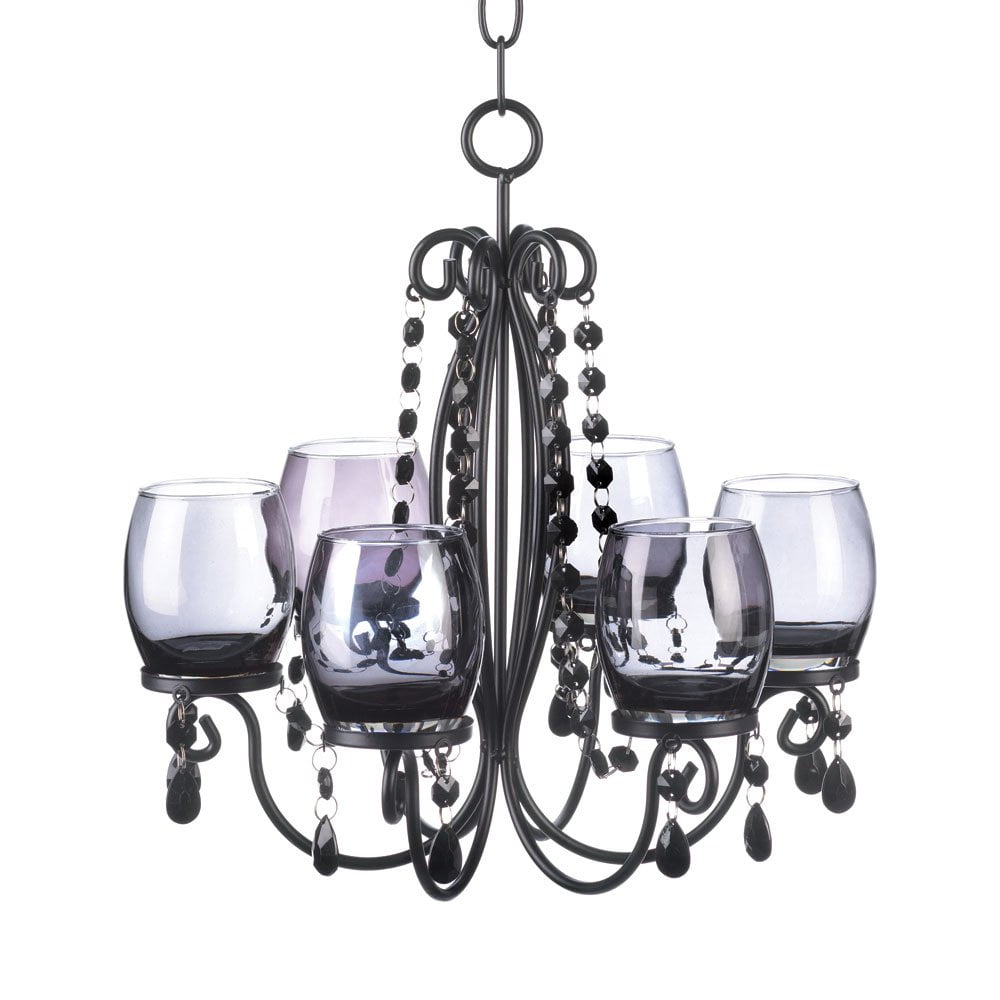 Chandeliers Candle Holder, Hanging Black Chandelier Candle Holders