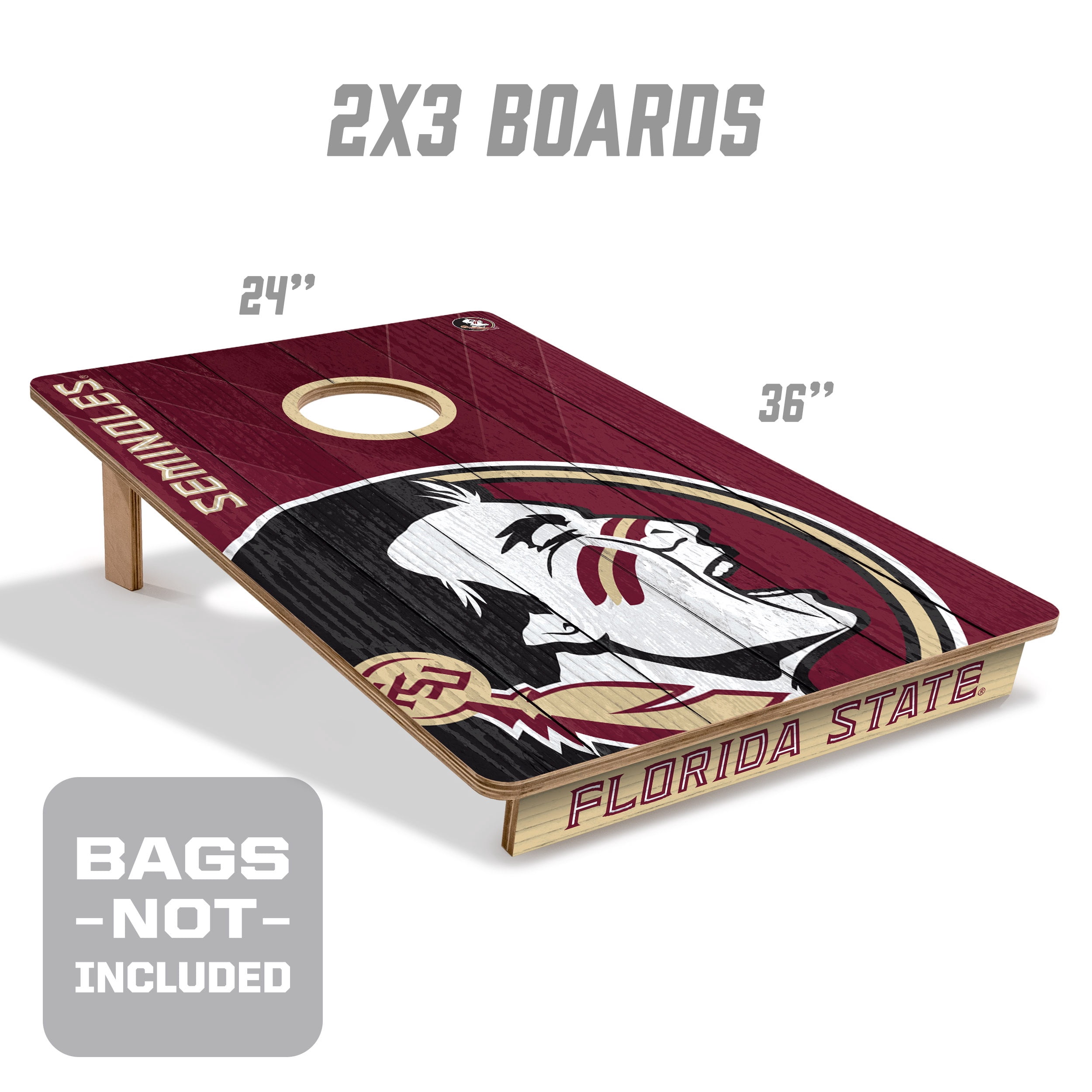 YouTheFan NCAA Florida State Seminoles 2' x 3' Cornhole Game No Bags