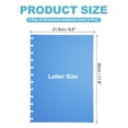 thumbnail image 2 of Uxcell 2 Set Discbound Notebook Cover, 11.8 x 8.5" A4 Letter Size PP Disc Planner Cover for Notebook Happy Planner Office Product, Blue, 2 of 6