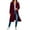 Wine, variant on Women's Plus Size Hooded Jacket, Fashion Casual Long Sleeve Solid Color Outerwear, Warm Cozy Daily Coat, Black, XL