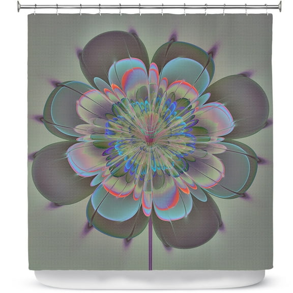 Shower Curtains 70" x 73" from DiaNoche Designs by Pam Amos - Ghost Flower Spritz