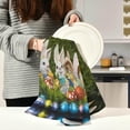 thumbnail image 3 of Easter Bunnies Chocolate Eggs Kitchen Tea Towels 4 Pack Absorbent Hand Dish Towels, Rabbit Dishcloths Lint-Free 18x28 Inch Fast Drying for Cooking Baking Home Clean, 3 of 7