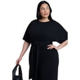 thumbnail image 3 of ELOQUII Women's Plus Size Cross Front Flutter Sleeve Dress, 3 of 3