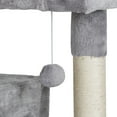 thumbnail image 3 of HomGarden 53'' Cat Tree Cat Tower Condo W/Scratching Posts & Plush Perch, Multi-Level Kitten Play House Light Gray, 3 of 10