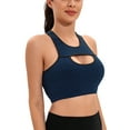thumbnail image 5 of FANNYC Women's High Impact Support Sports Bra Seamless Wireless Racerback Sports Bra Breathable Mesh Yoga Tank Top Vest Gym Running Workout Activewear Bras With Removable Pad,6 Colors, 5 of 7