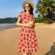 thumbnail image 4 of Balery Tomato Vestidos sueltos de manga corta para mujer, vestidos de verano 2025, vestidos casuales de corte A con vuelo., 4 of 6