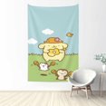 thumbnail image 1 of Tapiz de pompones para dormitorio, estampado artístico para colgar en la pared, pósteres estéticos, tapices de fondo para sala de estar, dormitorio, regalo para fanáticos, 60 x 40 pulgadas, 1 of 8