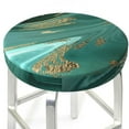 thumbnail image 3 of Fotbe Green And Gold Marble Stool Covers Round,Waterproof Round Bar Stool Covers Bar Chair Covers Washable Stool Cushion Slipcover for 12-14 Inch Chair-12 inch, 3 of 7