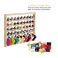 thumbnail image 3 of 54 Spool Sewing Thread Stand, Wall Mount Sewing Thread Stand With Hook, Wooden Embroidery Organizer, 3 of 5