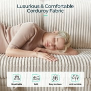 LINSY HOME L Shaped Sectional Couches for Living Room, Sleeper Sofa Bed with Reversible Storage Chaise, Pull Out Couch Bed with USB, Cup Holder, Beige