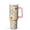 Pink-1, variant on 40 oz Tumbler with Handle and Straw for Women, Stainless Steel Insulated Mug with Leakproof Lid, Cute Pink Floral Tile Mug for Girls, Teens, and Commutes
