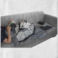 thumbnail image 6 of Diva Soft Flannel Fleece Throw Blanket, Modern Design Woman Portrait with Fashion Hat, Cozy Plush for Indoor and Outdoor Use, 70" x 90", Grey Dark Grey, by Ambesonne, 6 of 6