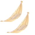 thumbnail image 3 of Bamboo Weaving Basket Tray 2Pcs Khaki Snack Holder Eco-Friendly Material for Home, 3 of 3