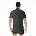 thumbnail image 2 of Black Snakeskin Short Sleeve Men'S Rompers, Snakes Python Casual Summer Jumpsuits Outfit, 2 of 4