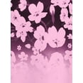 thumbnail image 4 of Camiseta con Estampado de Flores y Curvo en Talla Extra Rosegal Camisetas tallas grandes, 4 of 5