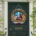 thumbnail image 3 of Wooden Disc Santa Pendant Hanging Window Curtain Porch Outdoor Decoration, 3 of 4