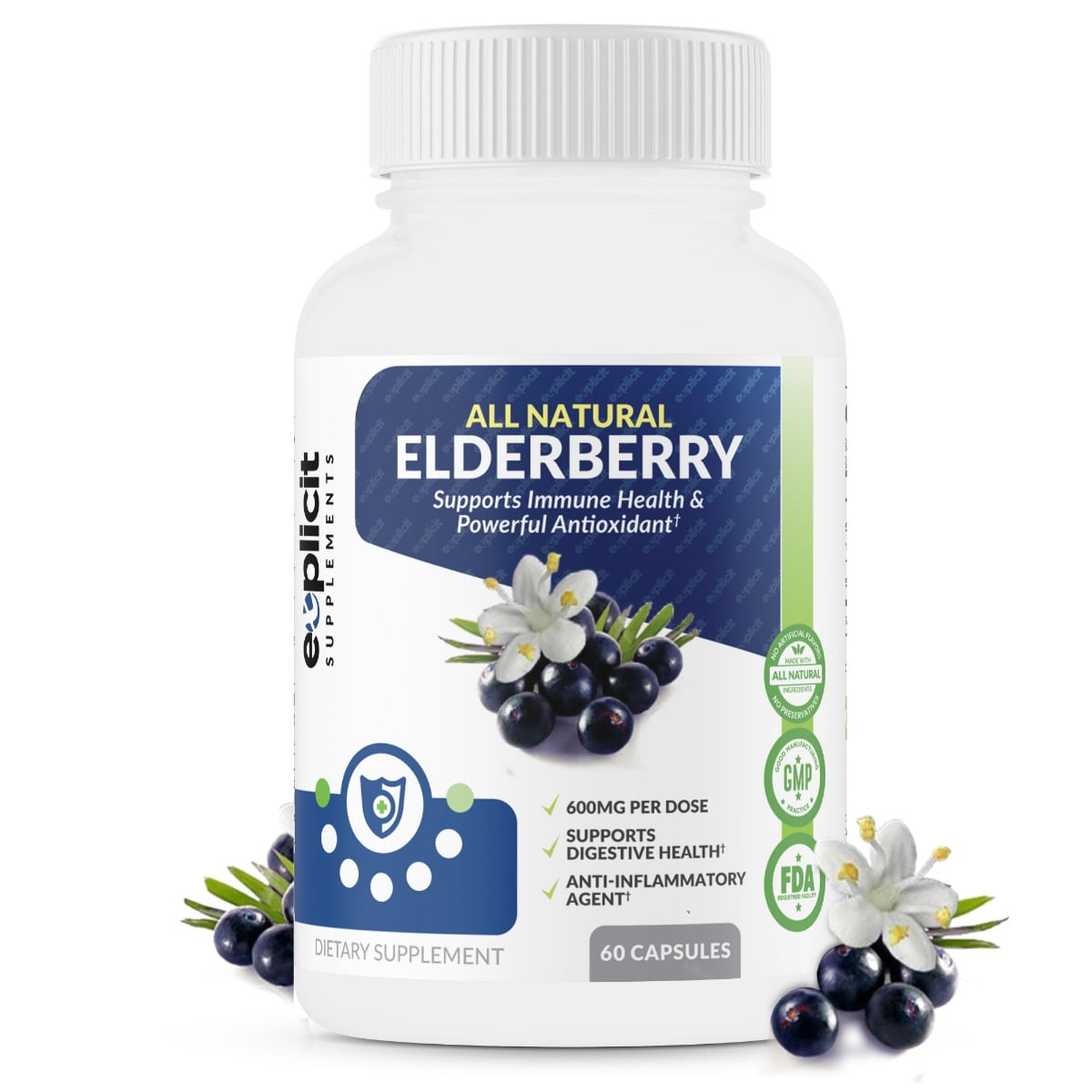 All Natural Elderberry Supplement Powerful Antioxidant Elderberry