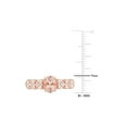 thumbnail image 4 of 7/8 Carat (Ctw) Morganite and White Topaz Ring in Rose Plated Sterling Silver for Women, 4 of 5