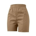thumbnail image 5 of Sngxgn Shorts for Women Flowy Running Shorts with Pockets Spandex Workout Skorts(Khaki,XL), 5 of 7