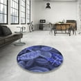 thumbnail image 4 of Ahgly Company Machine Washable Indoor Rectangle Transitional Blue Area Rugs, 5' x 8', 4 of 7