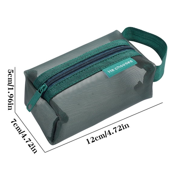 Yhmxh Organizadores y almacenamiento Cartera de malla de nailon de gran capacidad, bolsa para llaves, tarjetas, dinero, bolsa de almacenamiento transparente Almacenamiento de ducha