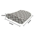 thumbnail image 5 of Abstract Lumbar Pillow, Geometric Pattern with Traditional Culture Effects Print, Soft Back Cushion for Office Chairs with Adjustable Straps, 14" x 13", Grey Pearl Pale Pink, by Ambesonne, 5 of 7