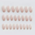 24Pcs Press On Nails Medium Length Coffin Fake Nails Pink Nails Glossy