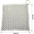 thumbnail image 2 of Cast Iron Cleaner, Household Scouring Pads Stainless Steel Chainmail Scrubber, 2 of 4