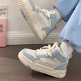 thumbnail image 1 of Zapatos Deportivos Mujer Antideslizantes Piel Sintética Caña Alta para Otoño Invierno (38) Azul Wdftyju Tenis De Mujer Tenis De Hombre, 1 of 7