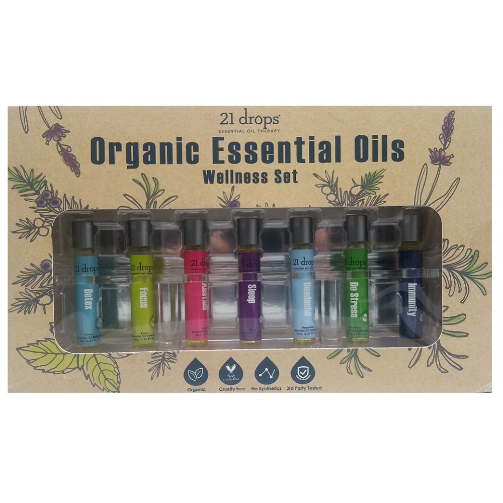 21drops (29 Value) 21 Drops Organic Essential Oils Wellness Set 7
