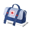 thumbnail image 3 of SIYTUAU Trousse en Denim Motif Pomme Grande Capacité Sac de Papeterie Portatif Résistant à la Saleté 9 Pouces, 3 of 5