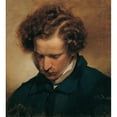 thumbnail image 2 of Friedrich von Amerling 15x16 Gold Ornate Wood Frame and Double Matted Museum Art Print Titled - The Painter Eduard Bendemann (1837), 2 of 4