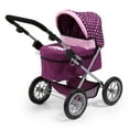 thumbnail image 4 of Bayer Design Doll Burgundy/Pink Trendy Pram W/ Shoulder Bag, Fits Dolls Up To 18", Adjustable Handle, Shopping Basket, Ages 3+, 4 of 5