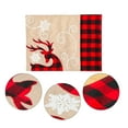 thumbnail image 4 of Décorations de Noël à Carreaux Rouges et Noirs Décoration de Noël Napperon Brodé en Lin Décoration de Maison à Carreaux Noirs et Noirs Décorations de Noël Rouges et Noires, 4 of 7