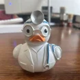 thumbnail image 2 of Cosplaying Duck Figure, Duck Creative Home Resin Ornament(doctor duck), 2 of 3