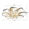 thumbnail image 2 of Miumaeov Modern Ceiling Light Dimmable LED Crystal Chandelier Flush Mount Flower Shape Ceiling Lamp 3 Color Changes w/ Remote Control For Living Room Dining Room Bedroom, 2 of 9