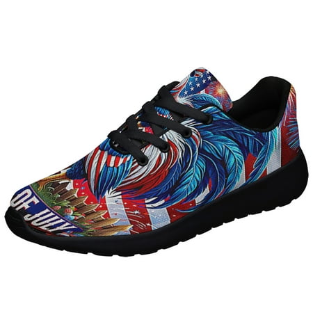 

RooStr Happy 4th Of July Shoes Sneakers Black Size 4
