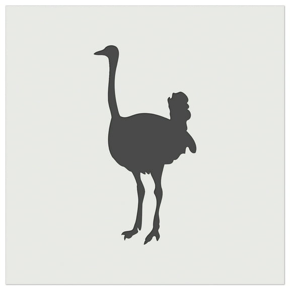 Ostrich Bird Solid DIY Cookie Wall Craft Stencil - 7.0 Inch