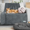 thumbnail image 6 of PetAmi Waterproof Dog Blanket, Leakproof XL Pet Blanket for Large Dogs, Furniture Sofa Couch Cover Protector, Fleece Cat Throw for Bed Crate Kennel, Reversible Washable Soft Plush, Twin 60x80 Gray, 6 of 7