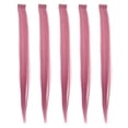 thumbnail image 2 of 5pcs Colored Hair Clip Highlights, 21.7in Length Colored Hair Extensions, Easy To Use And Manage Suitable for Christmas Cosplay Masquerade, 2 of 7