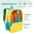 thumbnail image 4 of Wildkin School Backpack in Blue for Boys, Features Front strap for attaching Wildkin's Clip-in Lunchbox or other gear, Generously sized exterior front pocket (Risk Taker), 4 of 9