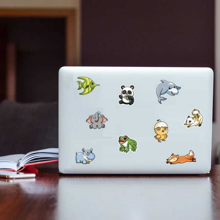 Cute Animal Stickers Pack |50 Pcs|Cartoon Dog Frog Panda Elephant Mixed Sticker for Kids Adult Teens Waterproof Vinyl Stickers for Laptop Water Bottle