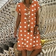 thumbnail image 2 of Tralilbee Robe Midi Ample à Pois à Imprimé Bohème pour Femme Grande Taille Décontractée Mode Élégante Fête Potluck Voyage pour Femme, 2 of 3