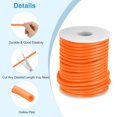 Uxcell 16 Yards 4mm PVC Hollow Pipe Rubber Cord 2mm ID with Plastic