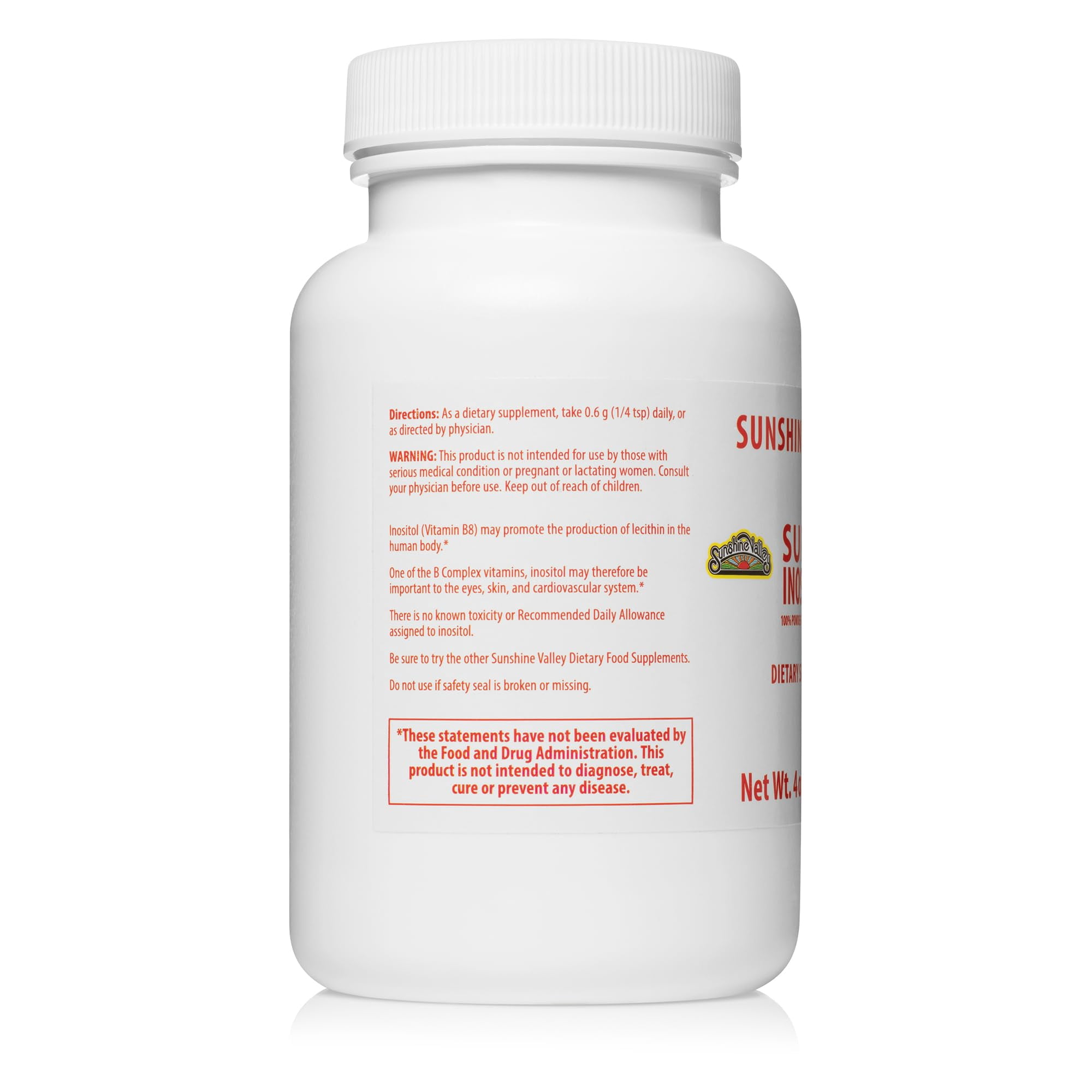 Sunshine Valley® Super Inositol Dietary Supplement Powder 8 oz Vitamin B8